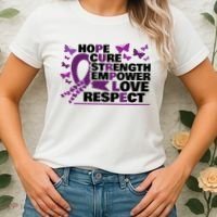 Epilepsy Warrior Purple Ribbon Butterfly Women's T-Shirt thumb 2