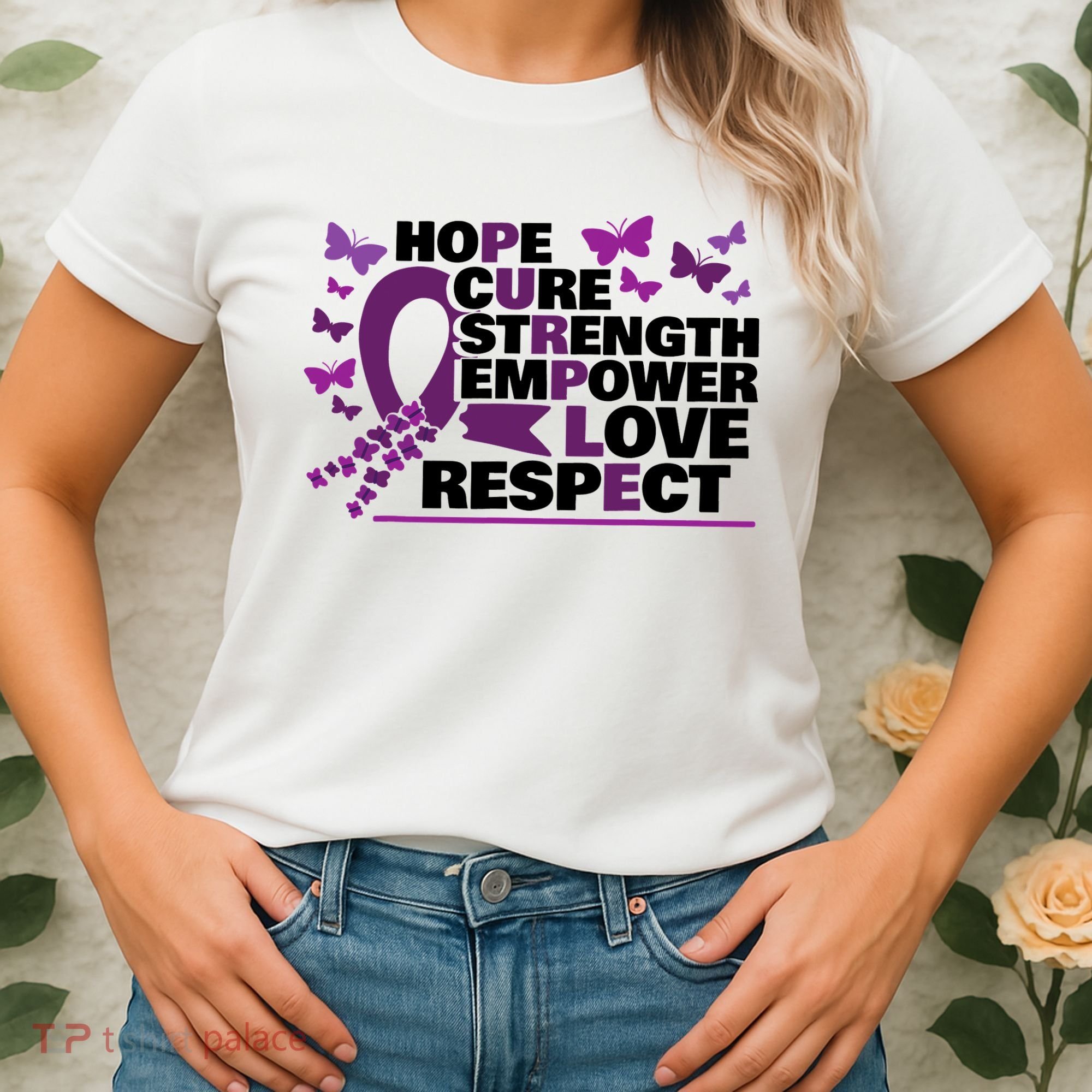 Epilepsy Warrior Purple Ribbon Butterfly Women's T-Shirt