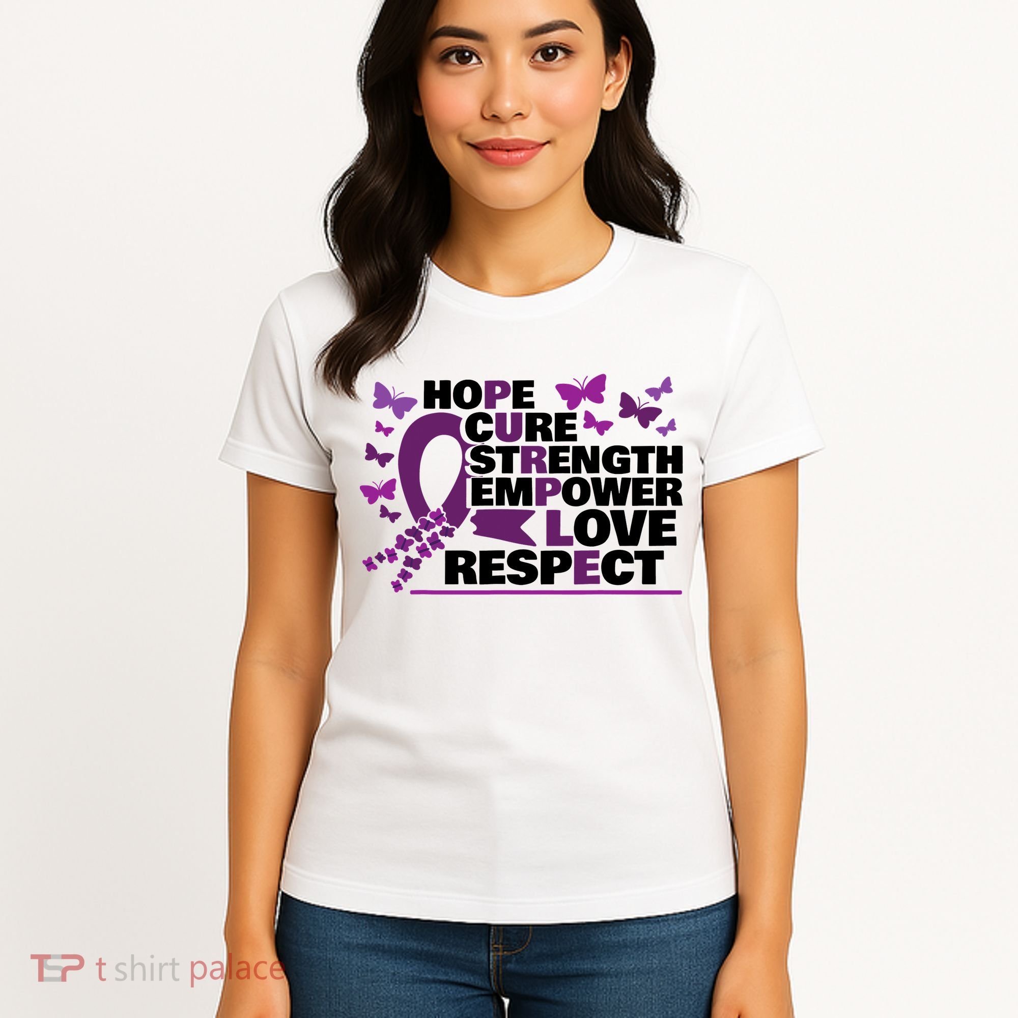 Epilepsy Warrior Purple Ribbon Butterfly Women's T-Shirt