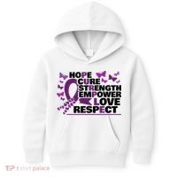Epilepsy Warrior Purple Ribbon Butterfly Kids Hoodie thumb 0