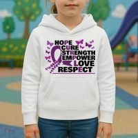Epilepsy Warrior Purple Ribbon Butterfly Kids Hoodie thumb 3
