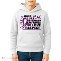 Epilepsy Warrior Purple Ribbon Butterfly Kids Hoodie thumb 4