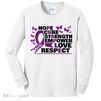 Epilepsy Warrior Purple Ribbon Butterfly Kids Long Sleeve Shirt thumb 0