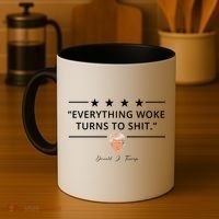 Everything Woke Turns To Shit Donald Trump Coffee Mug thumb 4