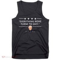 Everything Woke Turns To Shit Donald Trump Tank Top thumb 0