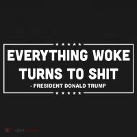 Everything Woke Turns To Shit Funny Trump Quote Women's Hoodie thumb 2