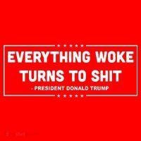 Everything Woke Turns To Shit Funny Trump Quote Mousepad thumb 1