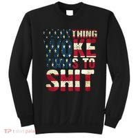 Everything Woke Turns To Shit USA Flag Sweatshirt thumb 0