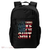 Everything Woke Turns To Shit USA Flag Backpack thumb 0