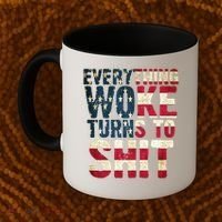 Everything Woke Turns To Shit USA Flag Coffee Mug thumb 2