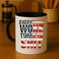 Everything Woke Turns To Shit USA Flag Coffee Mug thumb 4