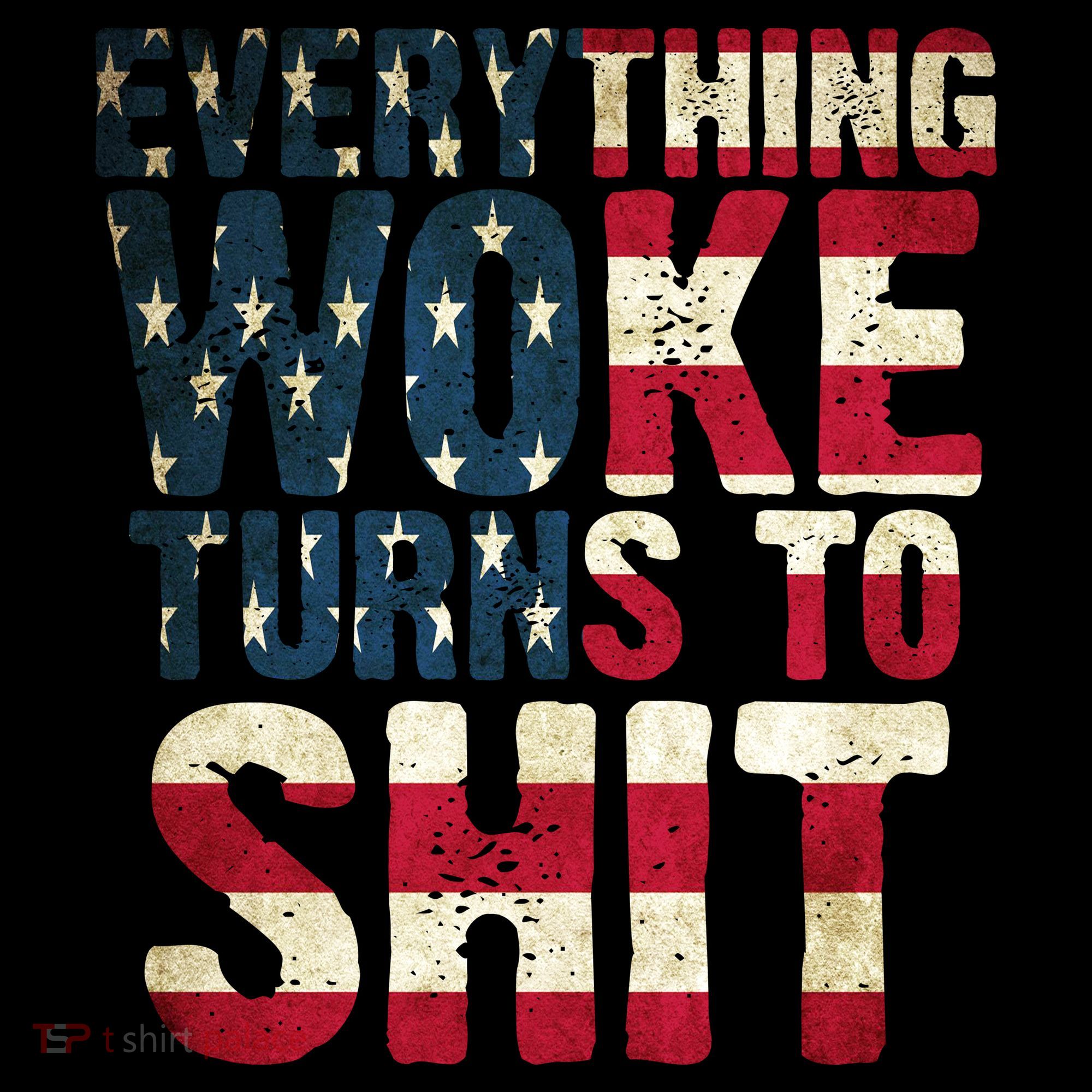Everything Woke Turns To Shit USA Flag Mousepad