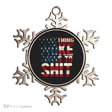 Everything Woke Turns To Shit USA Flag Ornament