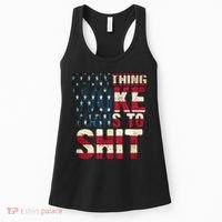 Everything Woke Turns To Shit USA Flag Women's Tank Top thumb 0