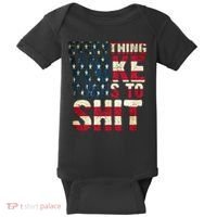 Everything Woke Turns To Shit USA Flag Baby Bodysuit thumb 0