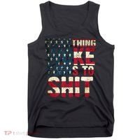 Everything Woke Turns To Shit USA Flag Tank Top thumb 0