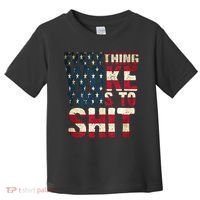 Everything Woke Turns To Shit USA Flag Toddler T-Shirt thumb 0
