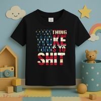 Everything Woke Turns To Shit USA Flag Toddler T-Shirt thumb 3