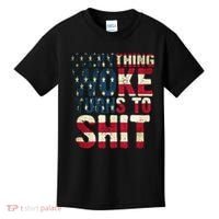 Everything Woke Turns To Shit USA Flag Kids T-Shirt thumb 0