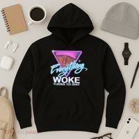 Everything Woke Turns To Shit Donald Trump Retro 80s Hoodie thumb 3