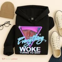 Everything Woke Turns To Shit Donald Trump Retro 80s Hoodie thumb 4