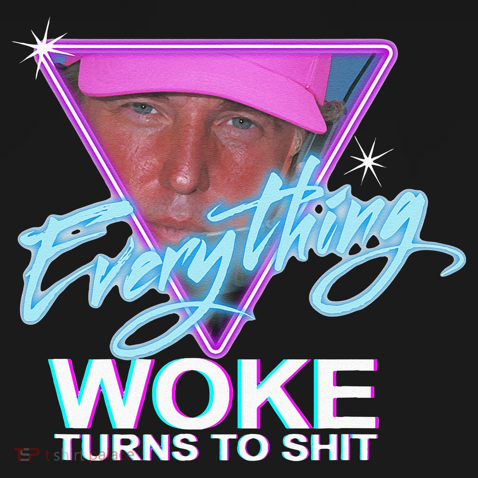 Everything Woke Turns To Shit Donald Trump Retro 80s Hoodie