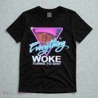 Everything Woke Turns To Shit Donald Trump Retro 80s T-Shirt thumb 5