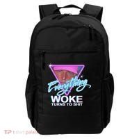 Everything Woke Turns To Shit Donald Trump Retro 80s Backpack thumb 0