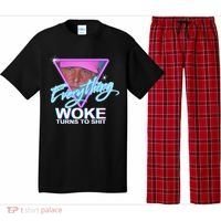 Everything Woke Turns To Shit Donald Trump Retro 80s Pajama Set thumb 0