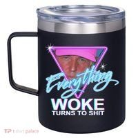 Everything Woke Turns To Shit Donald Trump Retro 80s 12oz Stainless Steel Coffee Mug thumb 2