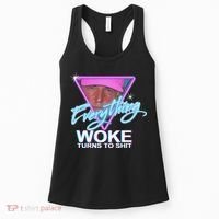 Everything Woke Turns To Shit Donald Trump Retro 80s Women's Tank Top thumb 0