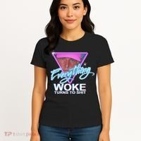 Everything Woke Turns To Shit Donald Trump Retro 80s Women's T-Shirt thumb 4