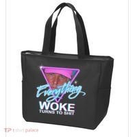 Everything Woke Turns To Shit Donald Trump Retro 80s Tote Bag thumb 3