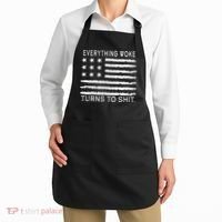 Everything Woke Turns To Shit American Flag Apron thumb 2