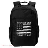 Everything Woke Turns To Shit American Flag Backpack thumb 0