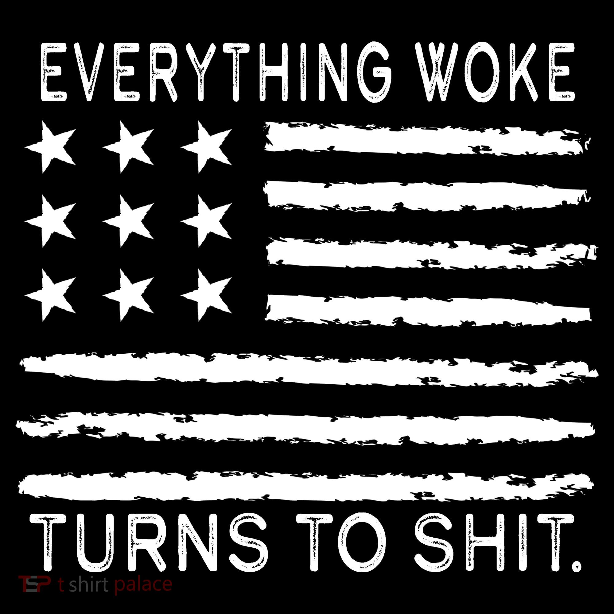 Everything Woke Turns To Shit American Flag Ornament