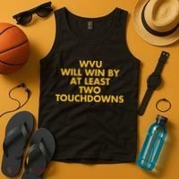 Eerrational Wvu Will Win By At Least Two Touchdowns Tank Top thumb 4
