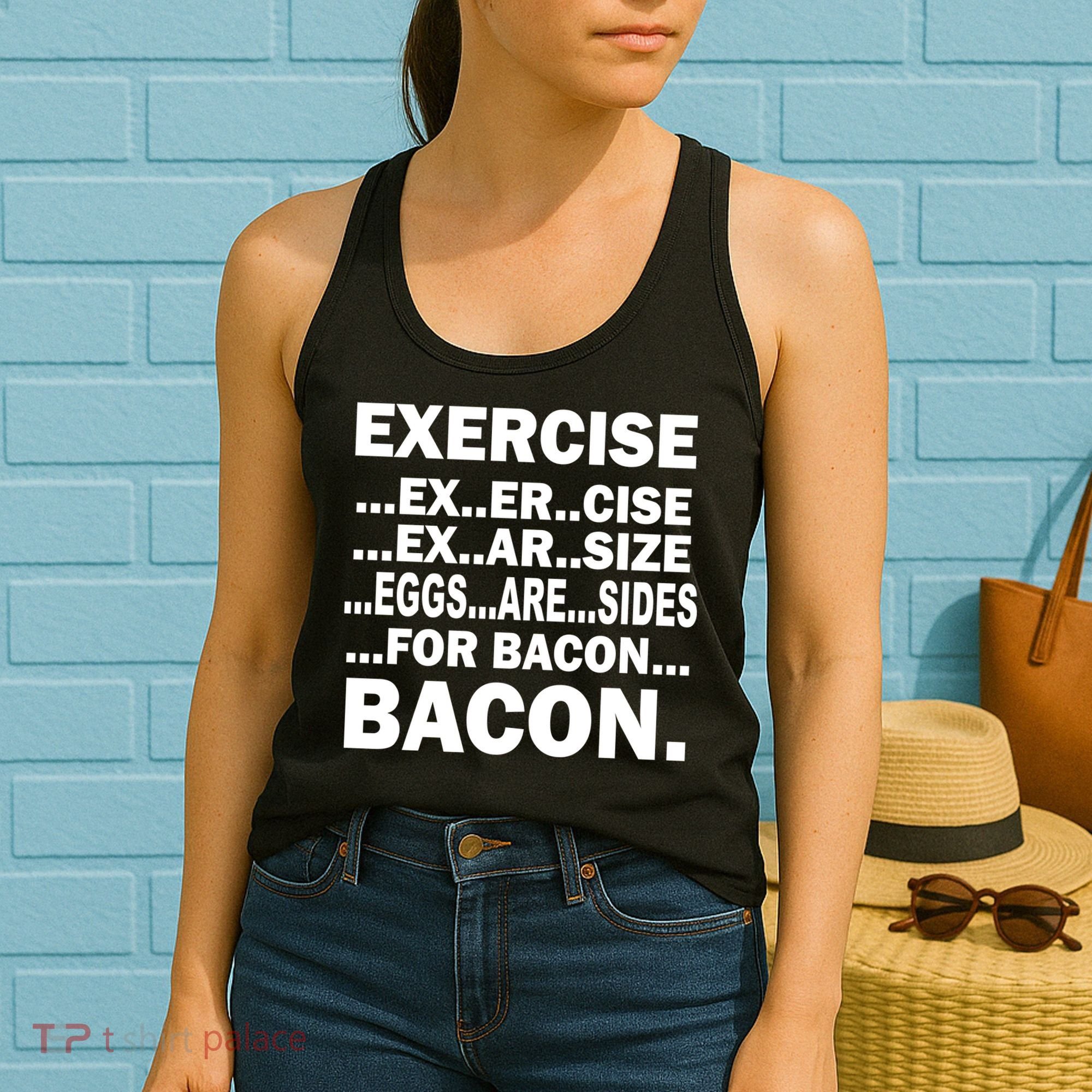 Exercise Eggs Are Sides For Bacon Women's Tank Top