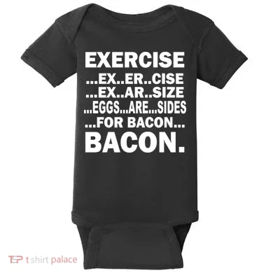 Exercise Eggs Are Sides For Bacon Baby Bodysuit