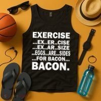 Exercise Eggs Are Sides For Bacon Tank Top thumb 4