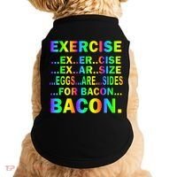 Exercise Eggs Are Sides For Bacon Tie Dye Doggie Tank thumb 0