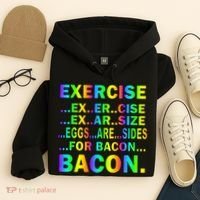 Exercise Eggs Are Sides For Bacon Tie Dye Hoodie thumb 4