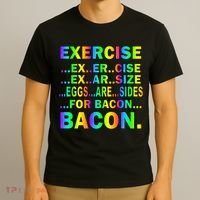 Exercise Eggs Are Sides For Bacon Tie Dye T-Shirt thumb 3