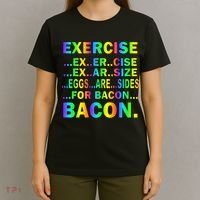 Exercise Eggs Are Sides For Bacon Tie Dye T-Shirt thumb 4