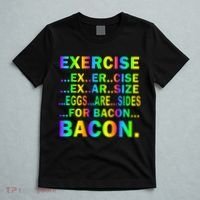 Exercise Eggs Are Sides For Bacon Tie Dye T-Shirt thumb 5