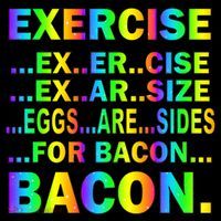 Exercise Eggs Are Sides For Bacon Tie Dye Bucket Hat thumb 4
