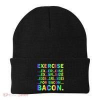 Exercise Eggs Are Sides For Bacon Tie Dye Beanie thumb 0