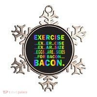 Exercise Eggs Are Sides For Bacon Tie Dye Ornament thumb 0