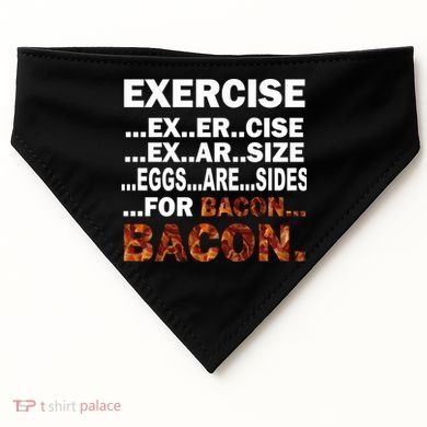 Exercise For Bacon Camouflage USA-Made Doggie Bandana