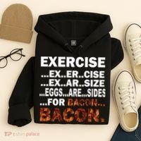 Exercise For Bacon Camouflage Hoodie thumb 4